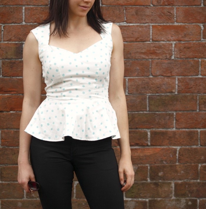 ADA SPRAGG // DIY Polka Dot Peplum Top