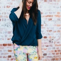 DIY Leggings + Wrap-front Blouse